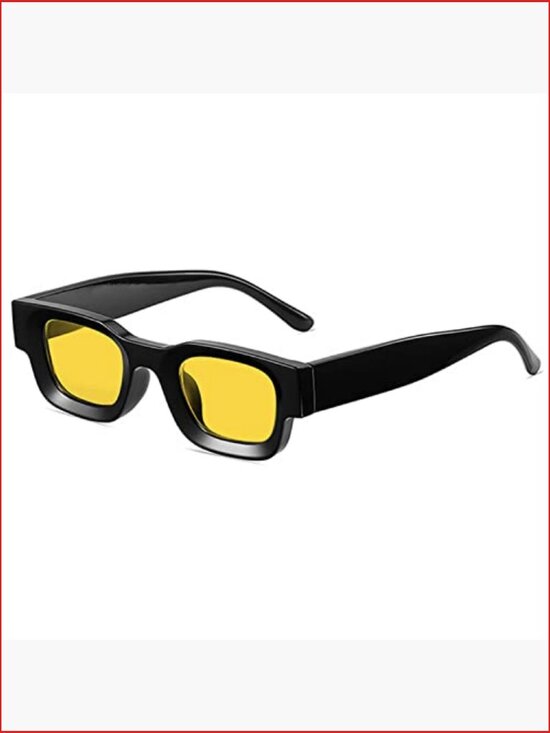 Thick Square Frame Chunky Rectangle Polarized Sunglasses UV400 Protection main image 4